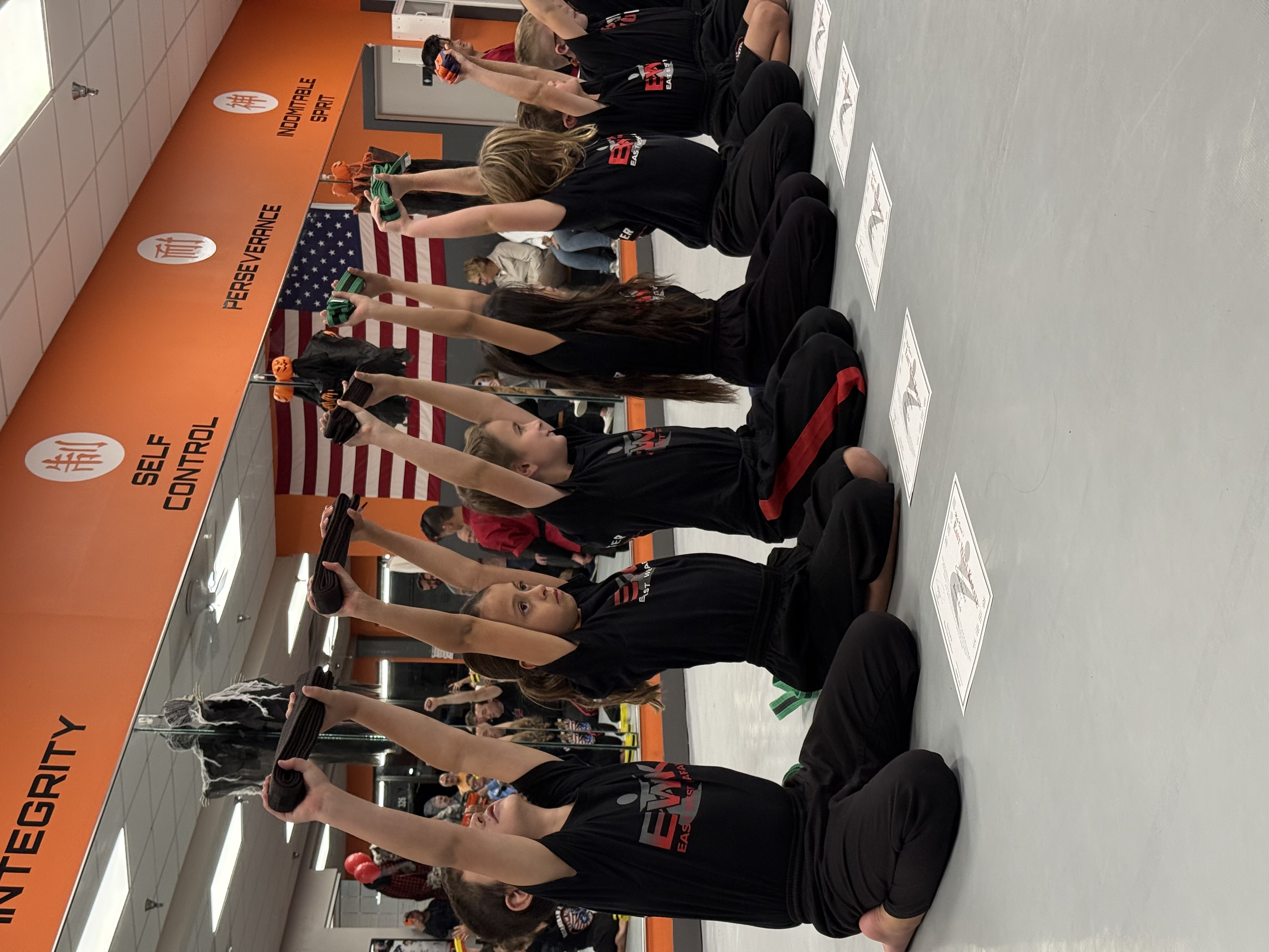 Students practicing at East West Karate